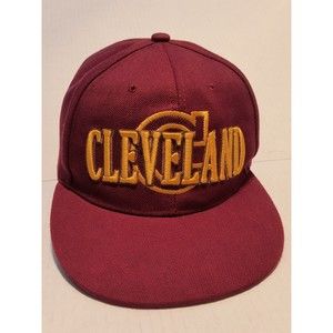 Cleveland Cavaliers Cap Hat Wine Gold 1973 Hip Hop